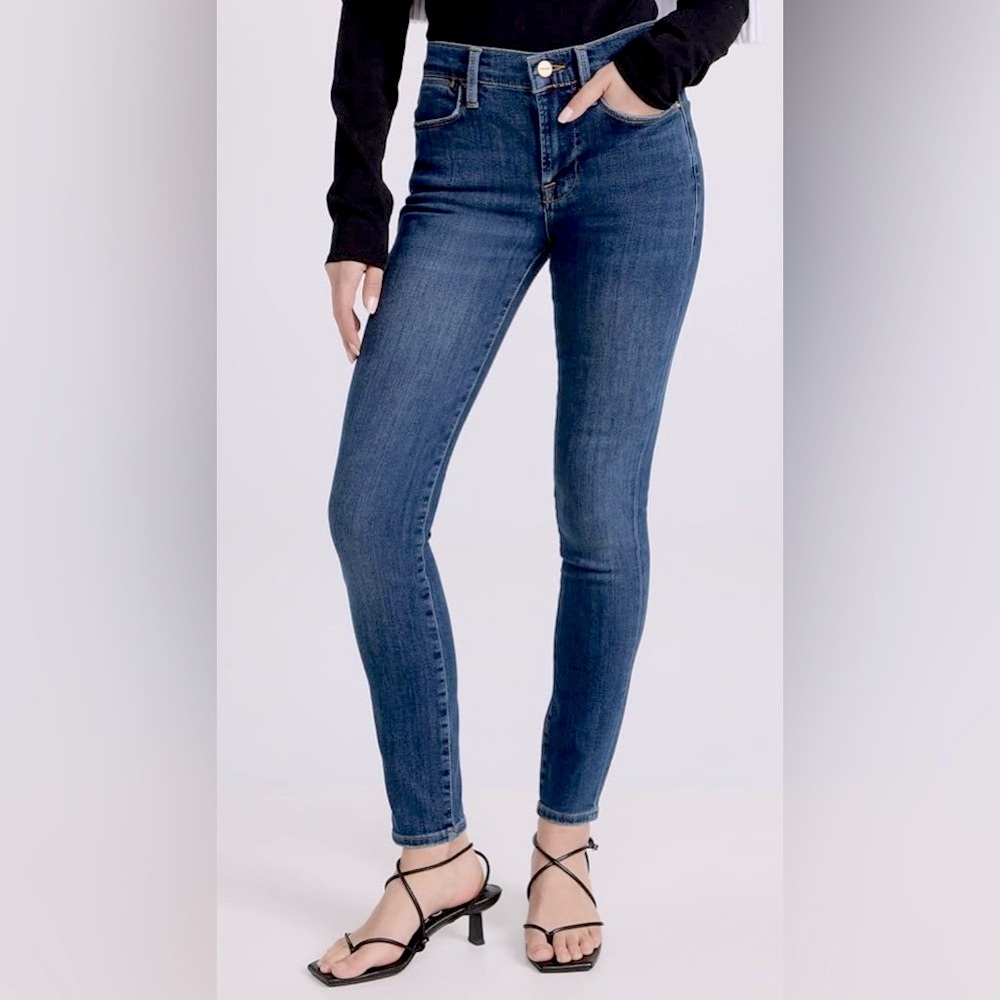 Frame Denim Le High Skinny Jeans | Fleet St (Dark Blue Wash) | Size 26 | NWT
